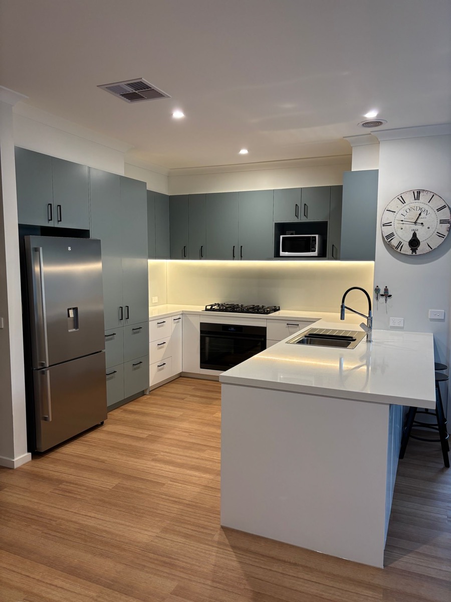 Classic white kitchen island
