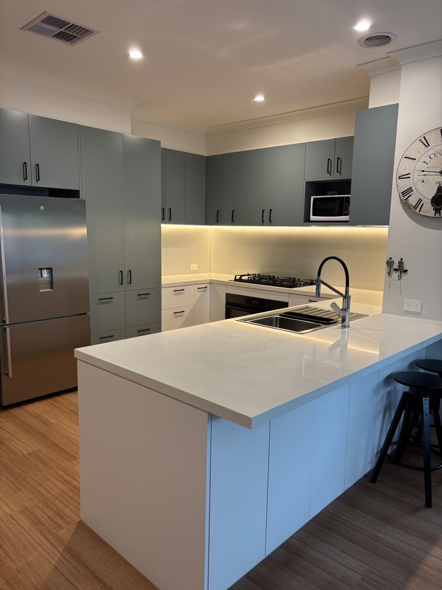 Classic white kitchen finished view