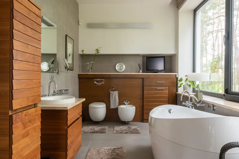 Built-in bathroom storage and vanity Narre Warren