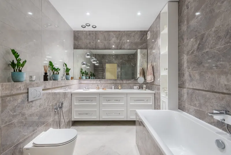 Custom wall-hung vanity south east Melbourne