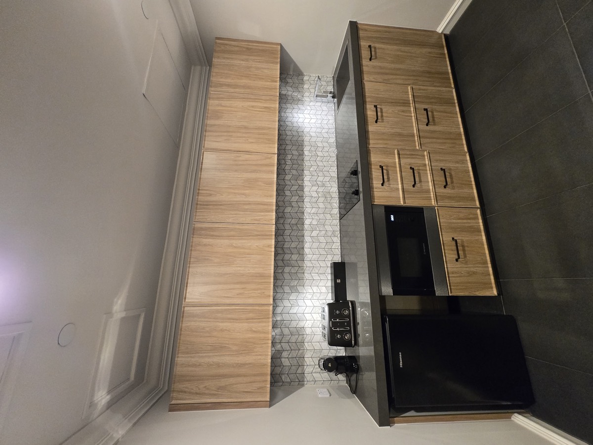 Classic kitchen with marble island benchtop