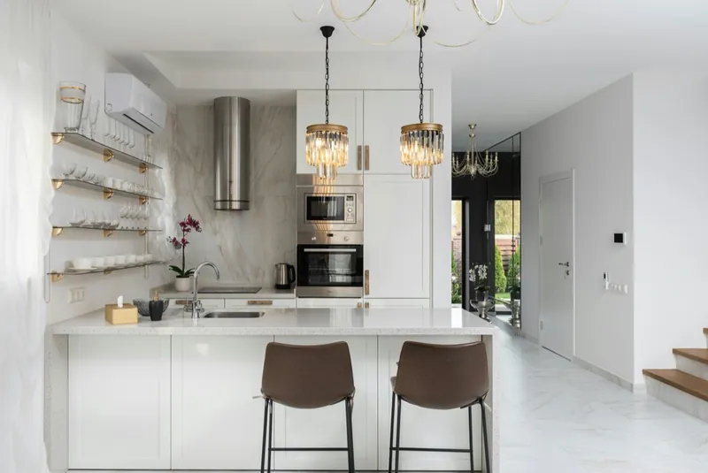Custom kitchen renovation Melbourne with stone benchtop