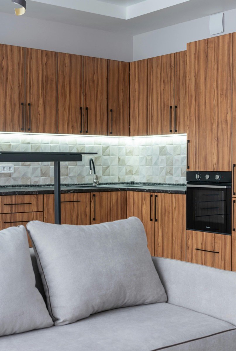 Classic white kitchen open plan