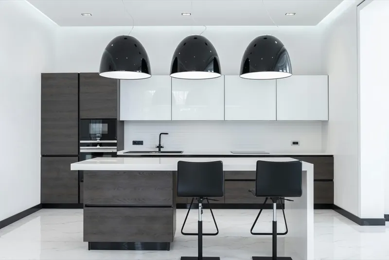 Dark handleless kitchen renovation south east Melbourne